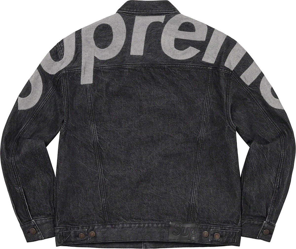 Inset Logo Denim Trucker Jacket view 15